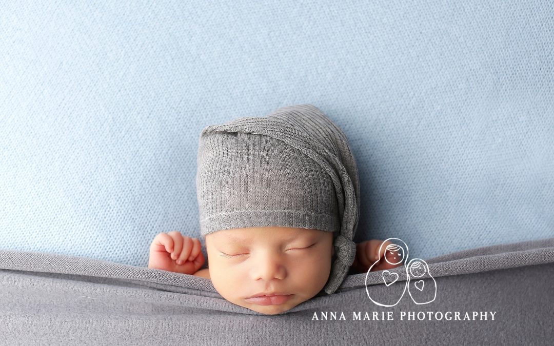 Blue Springs Newborn Photography | Blues and Grays Boy