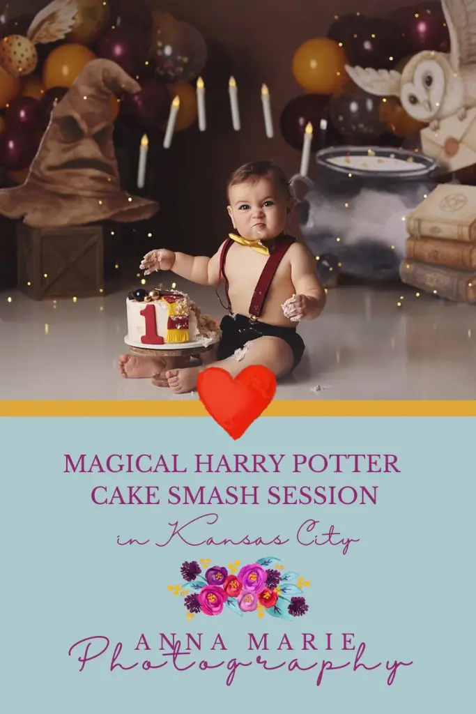 Harry Potter Cake Smash theme at Kansas City studio session