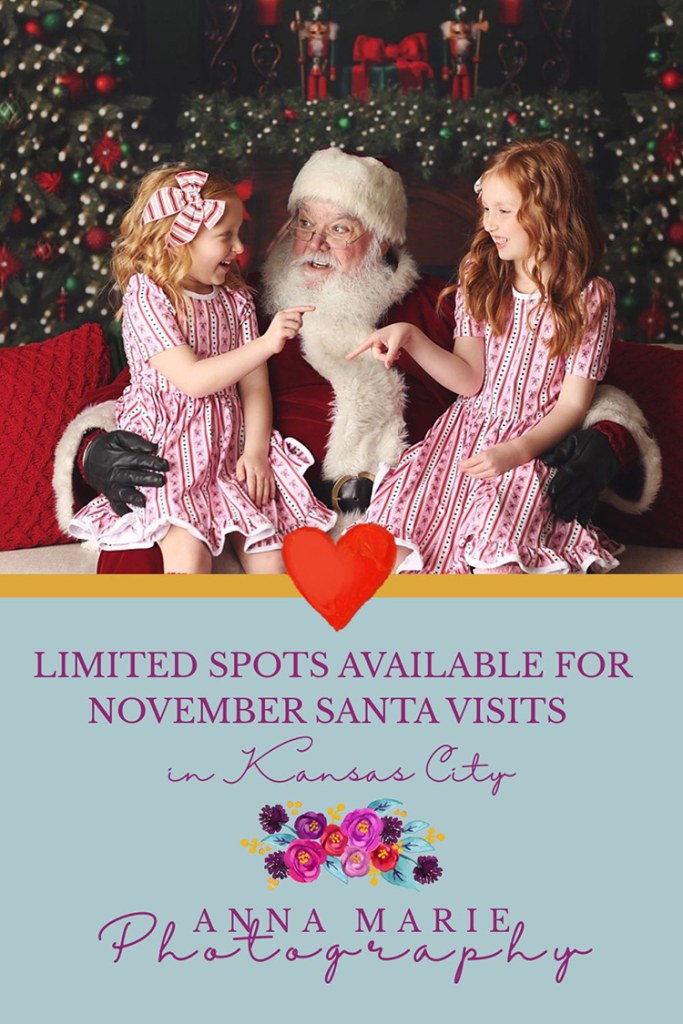 Kansas city Santa visits with Anna Marie Photography
